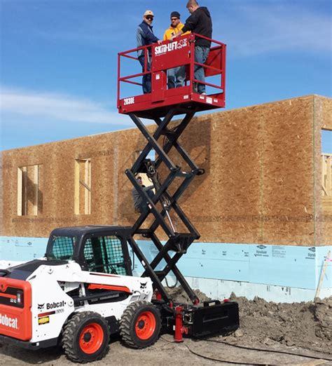 skid steer car lift|man lift for skid steer.